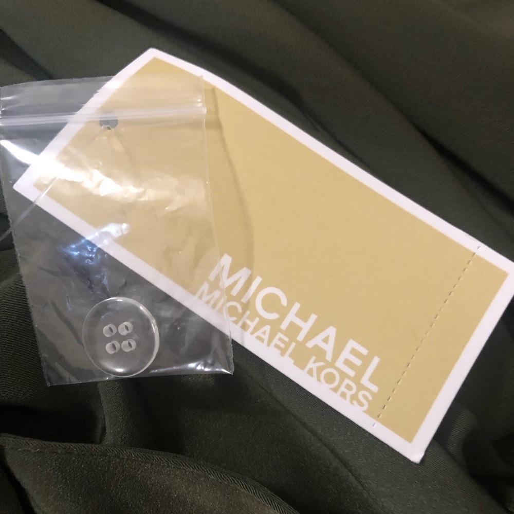 NWT MICHAEL MICHAEL KORS Paper Bag Wide Leg Pants Size M - Picture 4 of 8